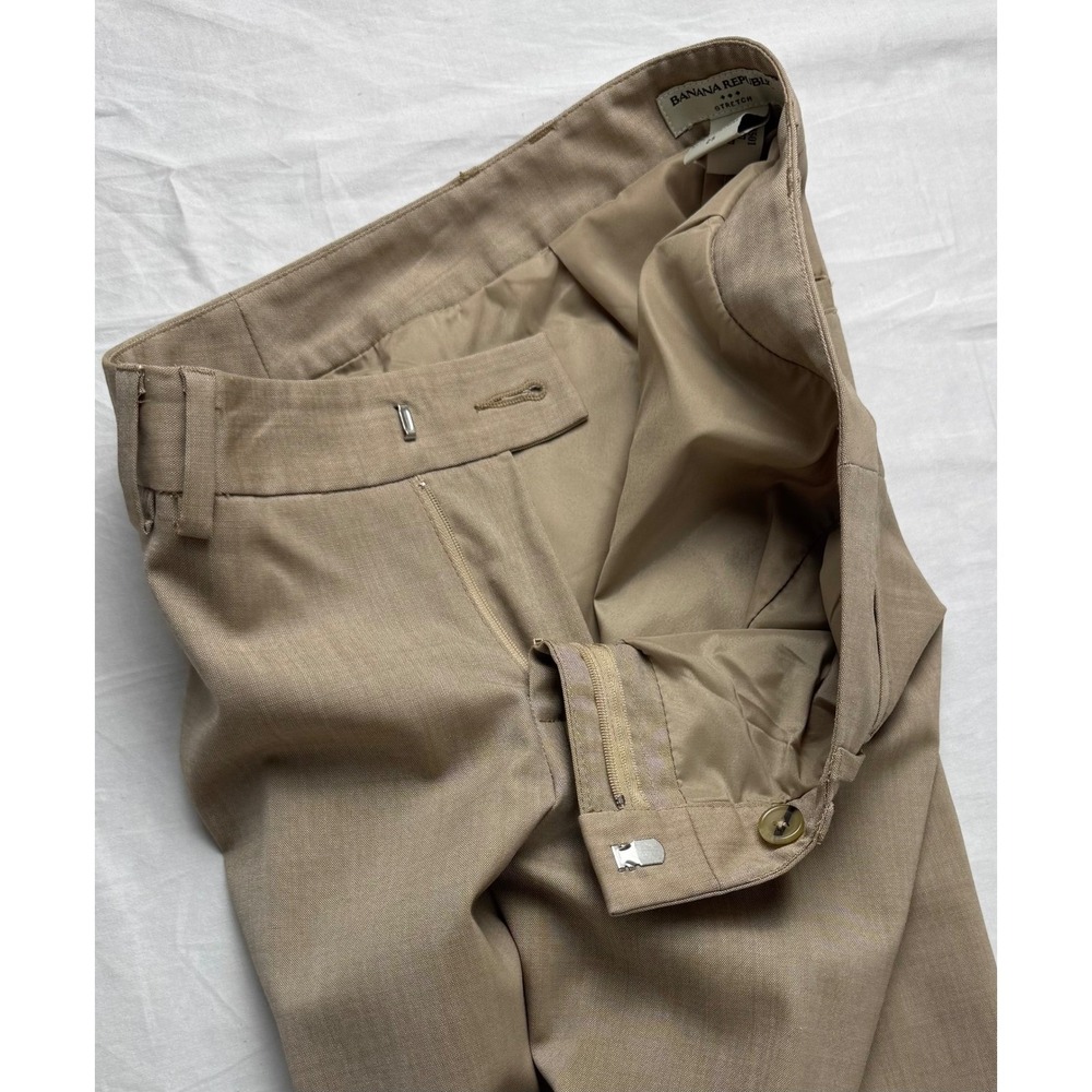 Banana Republic Women's Stretch Wool Blend Career Dress Pants‎ Tan Size 2S - Picture 2 of 16